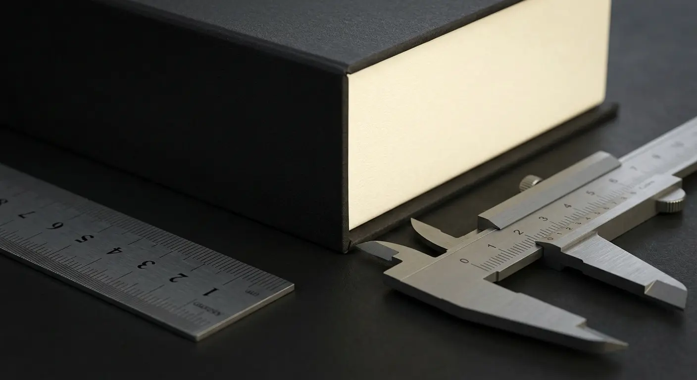 硬盒訂製的規格確認清單，硬盒訂製相關細節圖